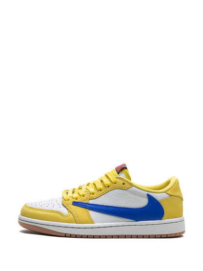 NIKE AIR JORDAN 1 X TRAVIS SCOTT RETRO LOW ''CANARY'' SNEAKERS